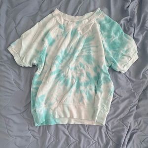 GAP chic teal tie dye tee sweatshirt